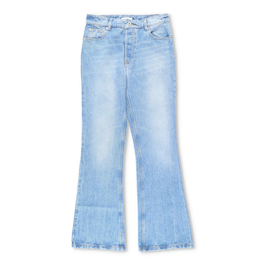 PACO RABANNE Womens Flares Bootcut Jeans Denim Light Blue Size 36 RRP 350