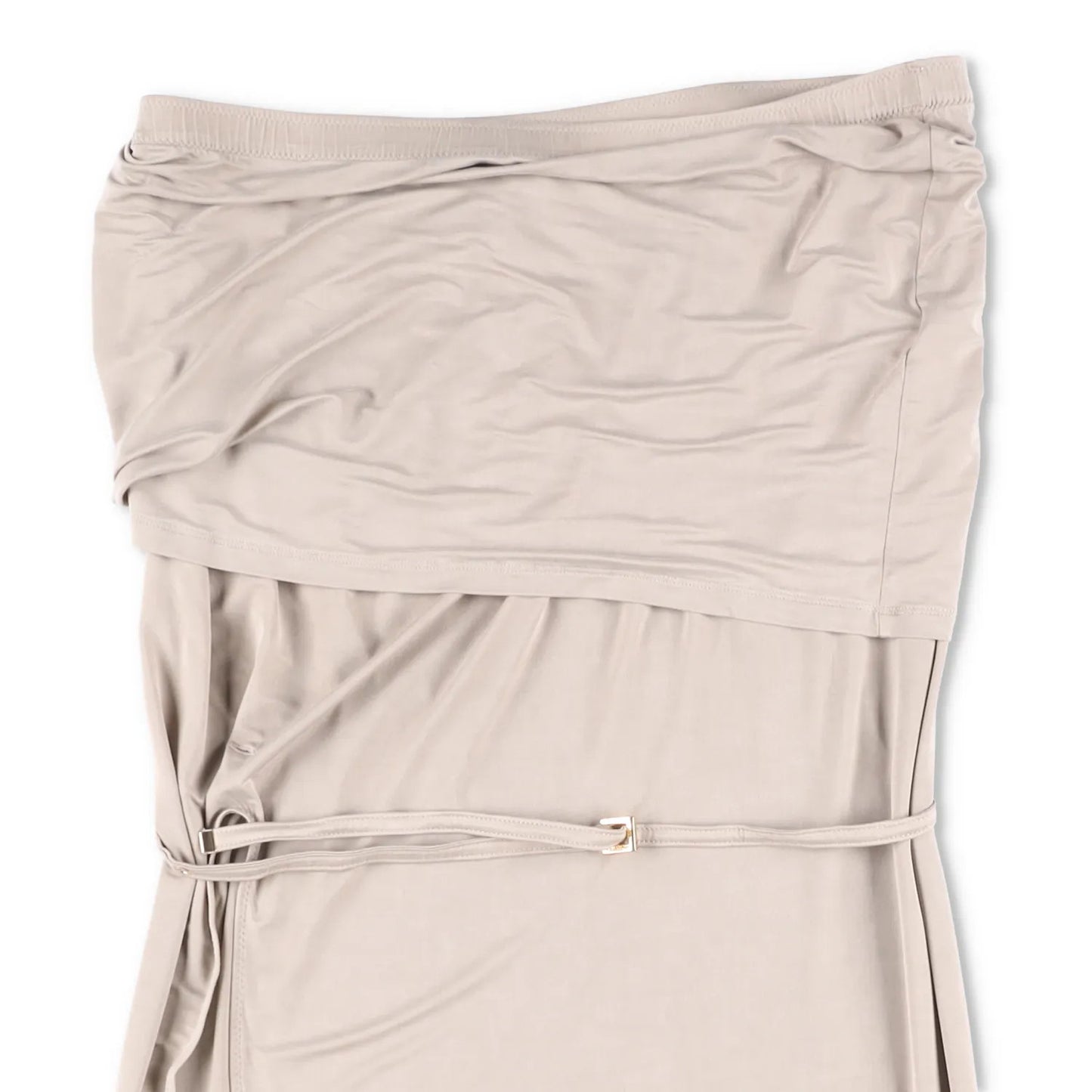 JACQUEMUS Womens Jupe Pareo Croissant Midi Skirt Slit A-Line Beige XXL RRP 520 — View 5