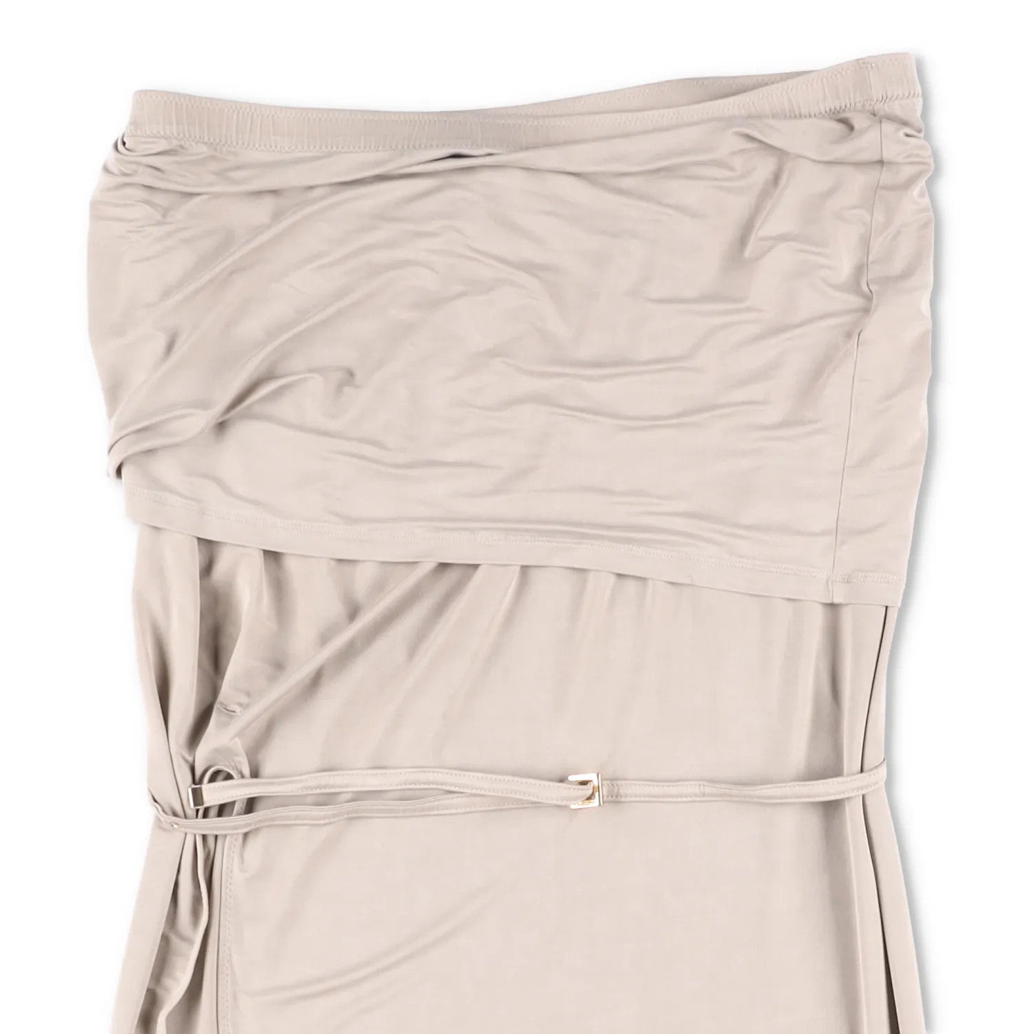 JACQUEMUS Womens Jupe Pareo Croissant Midi Skirt Slit A-Line Beige XXL RRP 520 — View 5