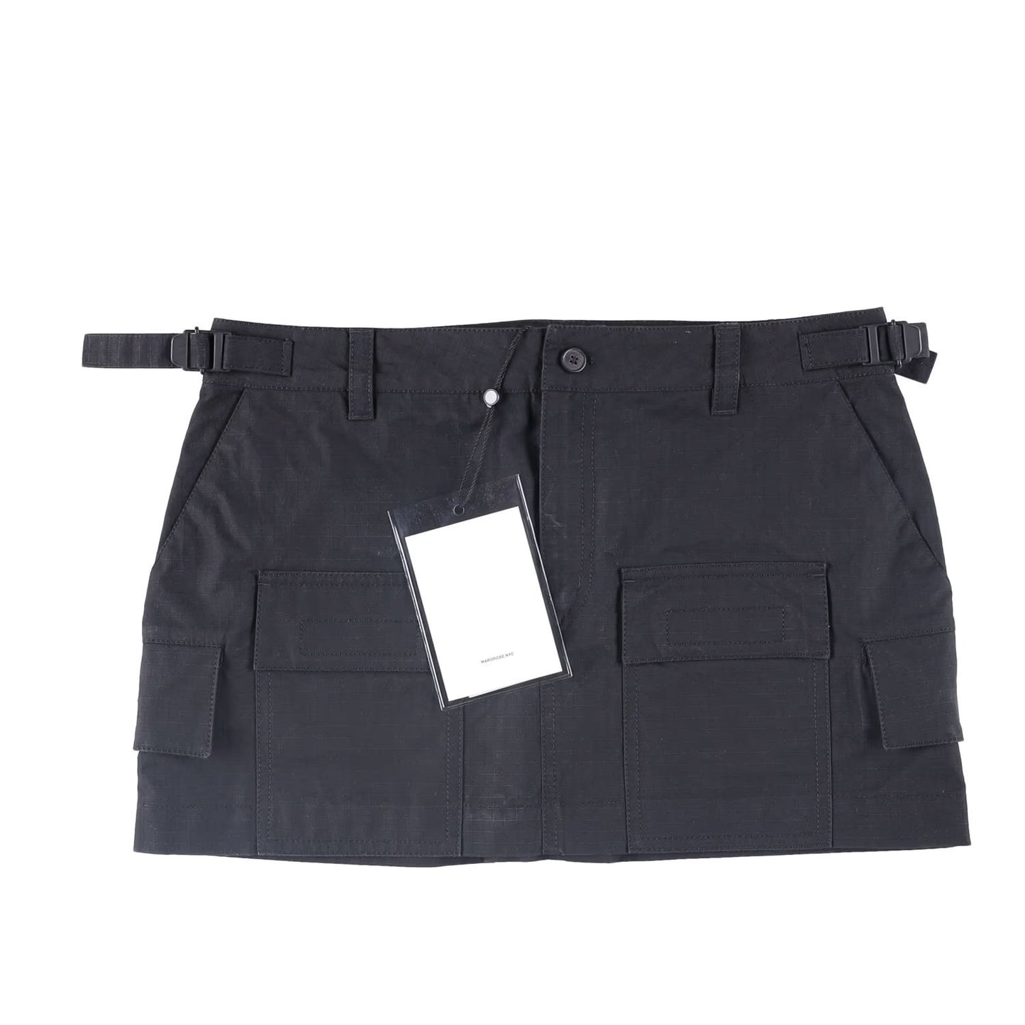 WARDROBE NYC Womens Cargo Mini Skirt Black  Cotton Twill Short Buttoned M RRP575 — View 2