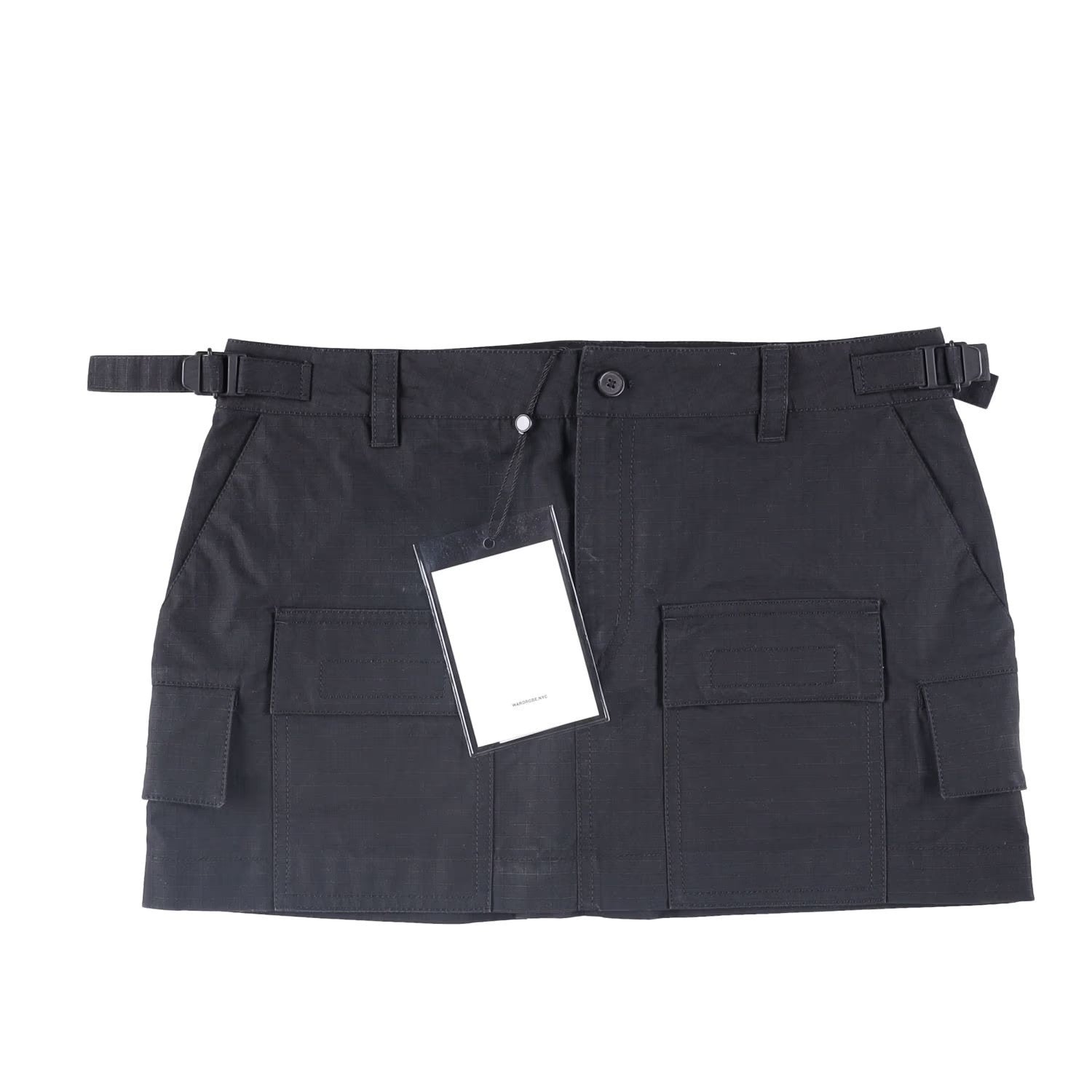 WARDROBE NYC Womens Cargo Mini Skirt Black  Cotton Twill Short Buttoned M RRP575 — View 2