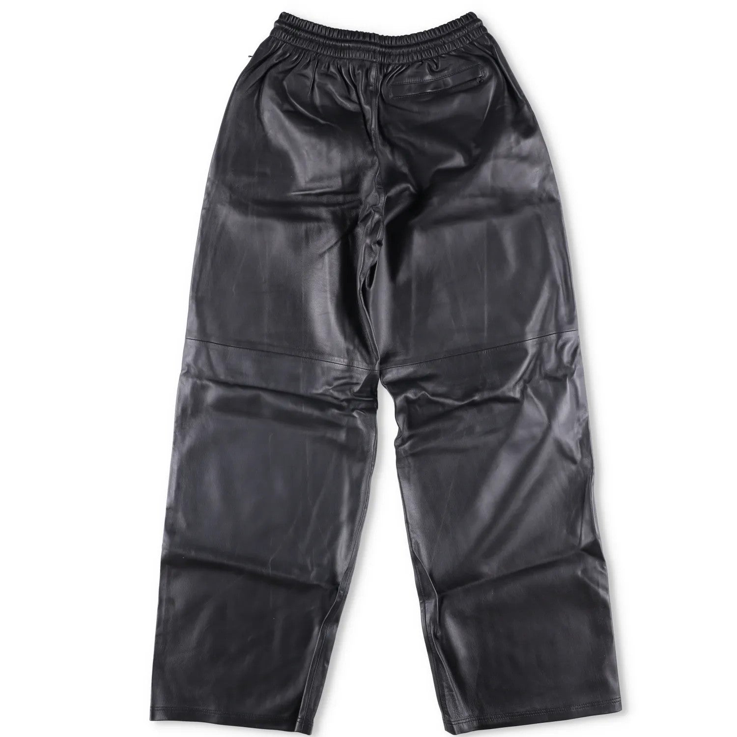 WARDROBE NYC Womens Leather Trousers Track Pant Wide Leg Black S RRP 1560 — View 5