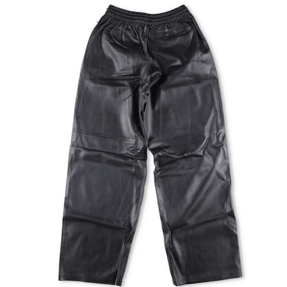 WARDROBE NYC Womens Leather Trousers Track Pant Wide Leg Black S RRP 1560 — View 5