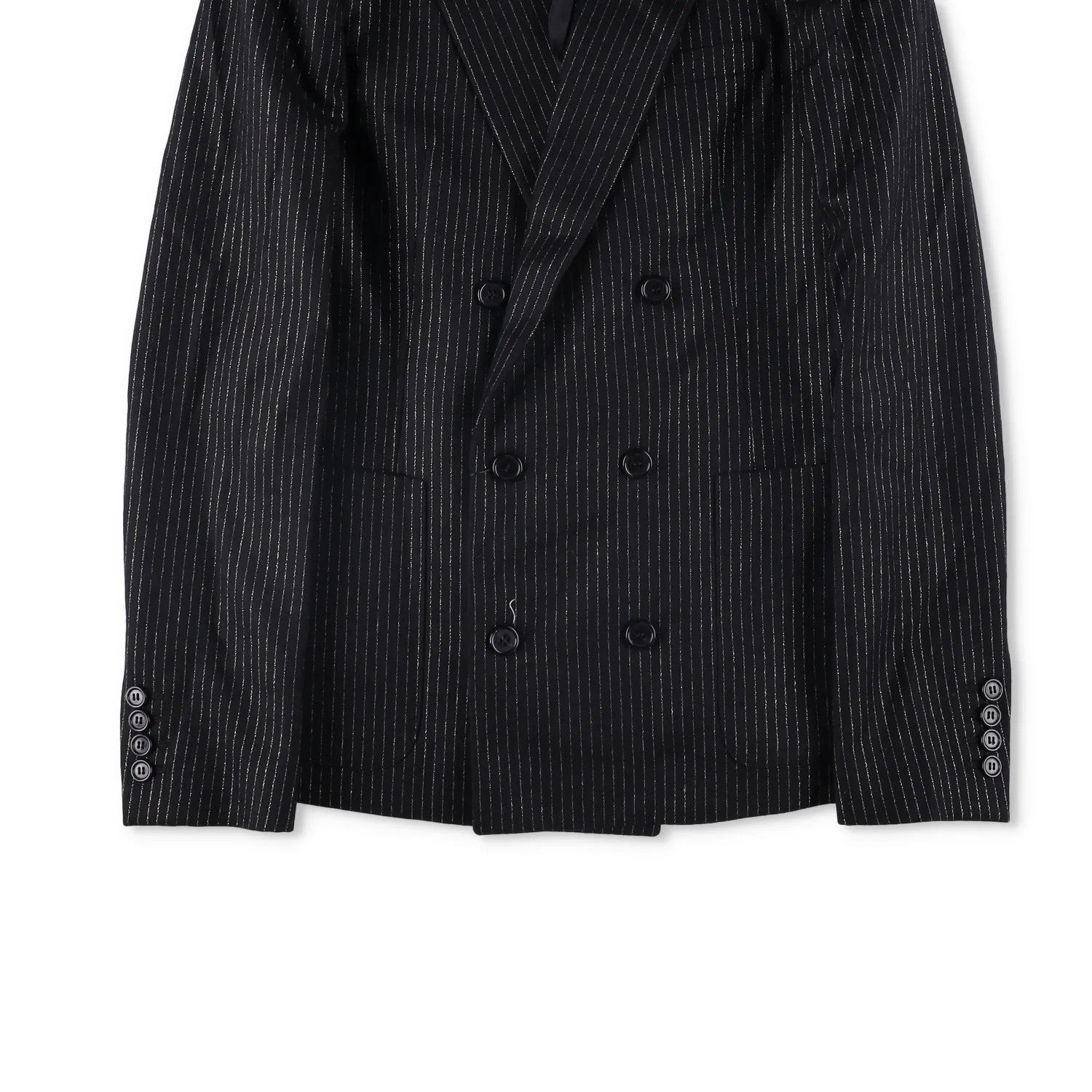 SAINT LAURENT Mens Button Accents Blazer Cotton Blend Black Size 48 RRP 2045 — View 6