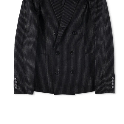 SAINT LAURENT Mens Button Accents Blazer Cotton Blend Black Size 48 RRP 2045 — View 6