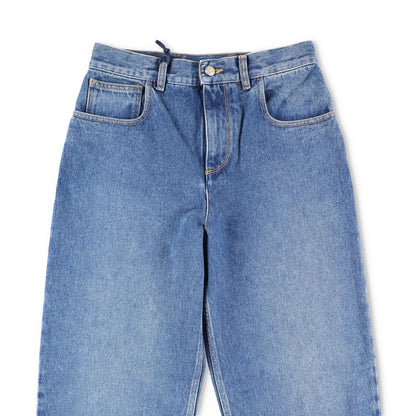 MONCLER Womens Denim Jeans Straight Leg Blue 5 Pockets Size 46 RRP 515 — View 2