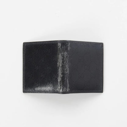 GUCCI Men's Crystal Ao Bifold Wallet Black Canvas Logo One Size RRP 300 — View 2