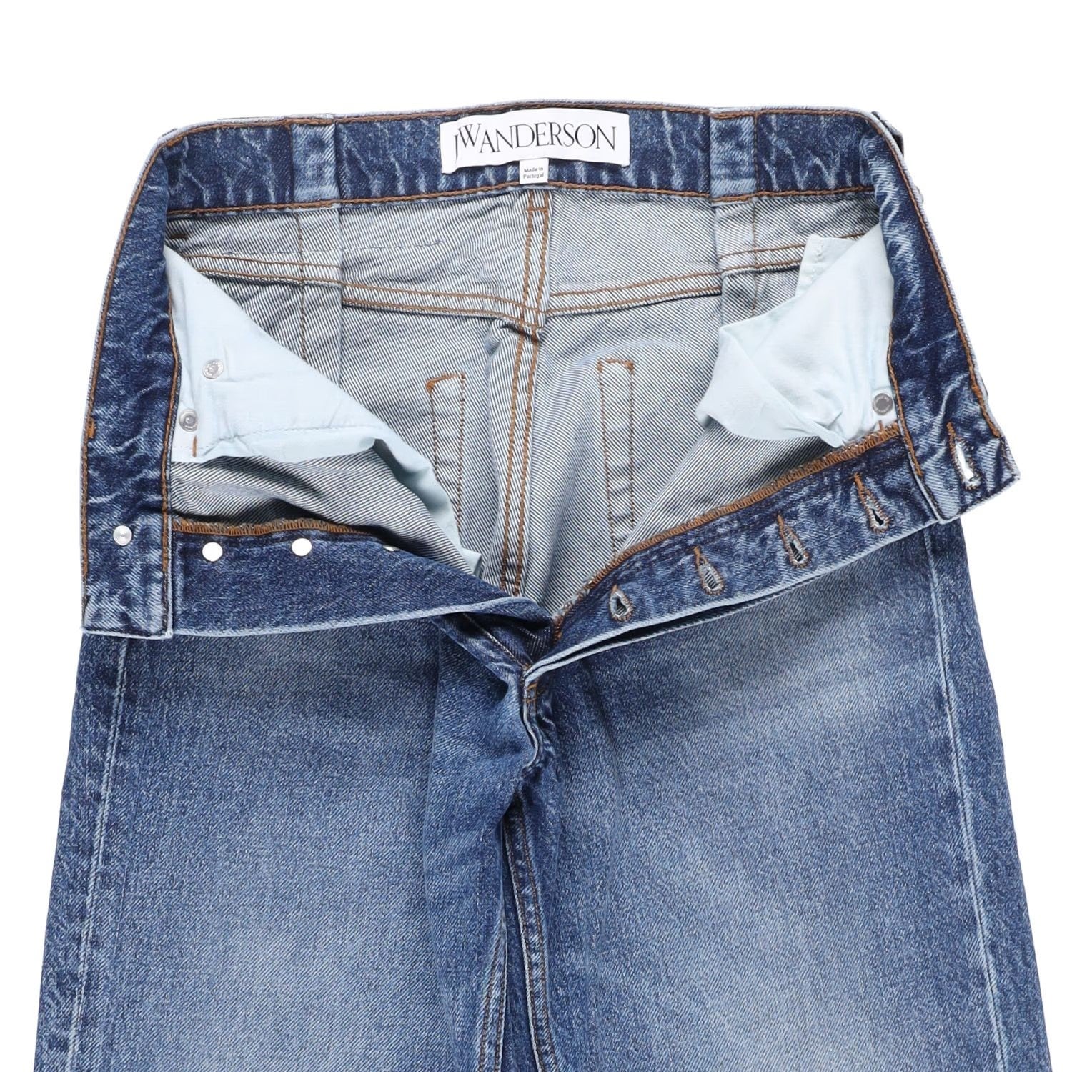 J.W.Anderson Womens Cropped Straight Leg Jeans Blue Denim Size 24 RRP 415 — View 9