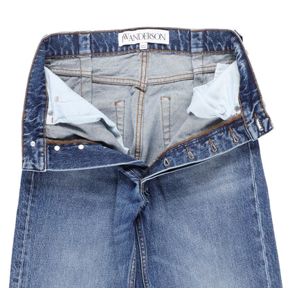 J.W.Anderson Womens Cropped Straight Leg Jeans Blue Denim Size 24 RRP 415 — View 9