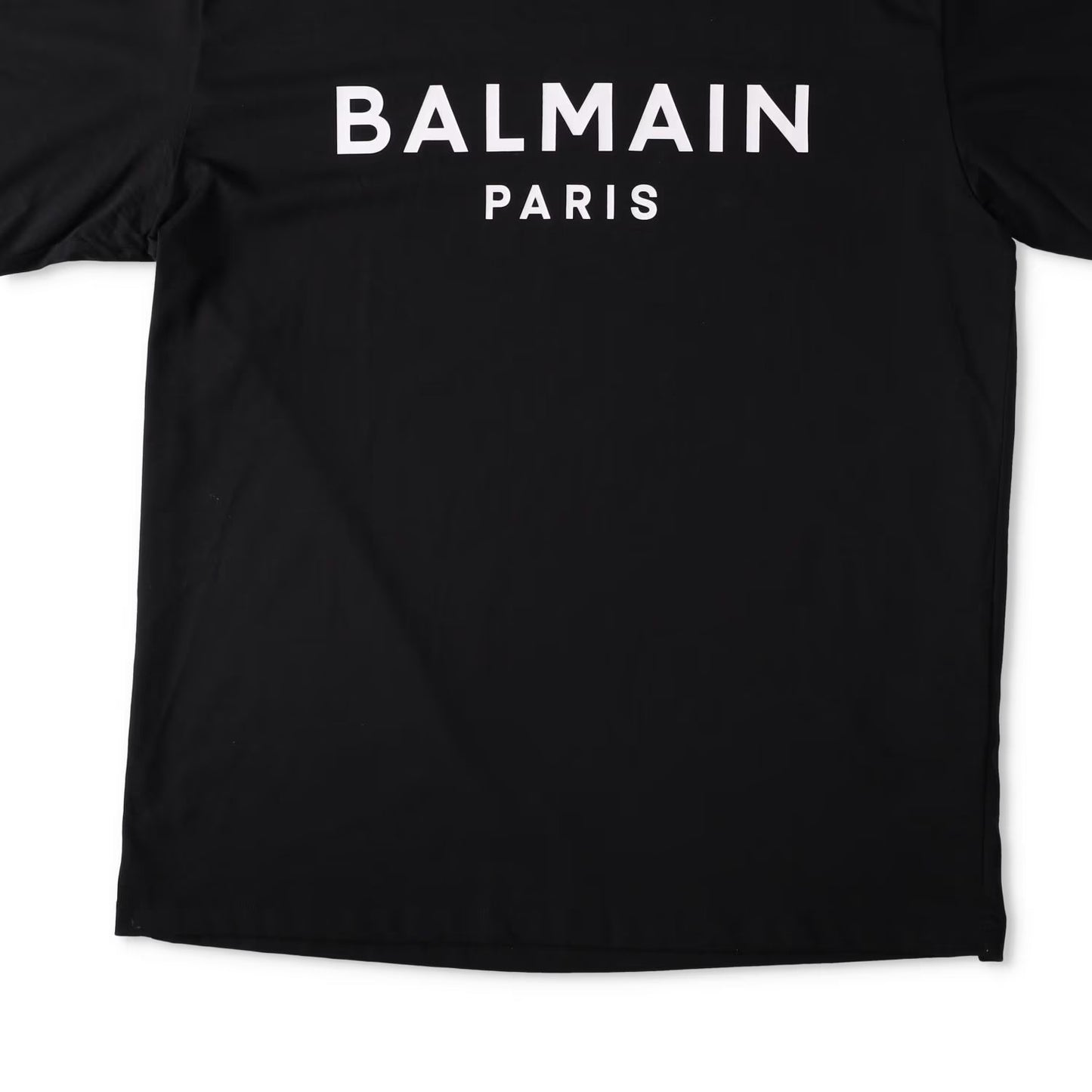 BALMAIN Mens Print T-Shirt Straight Fit Crew Neck Cotton Black M RRP 395 — View 2