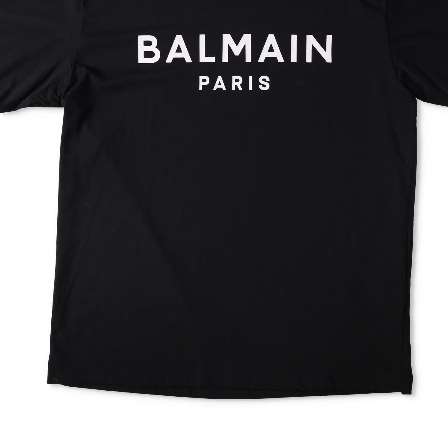 BALMAIN Mens Print T-Shirt Straight Fit Crew Neck Cotton Black M RRP 395 — View 2