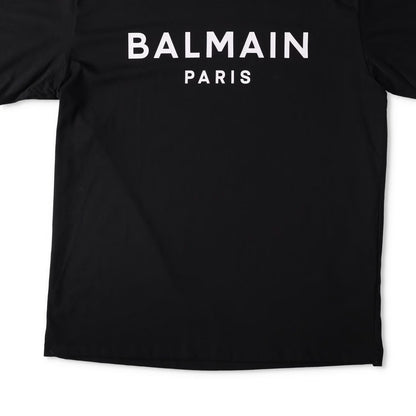 BALMAIN Mens Print T-Shirt Straight Fit Crew Neck Cotton Black M RRP 395 — View 2