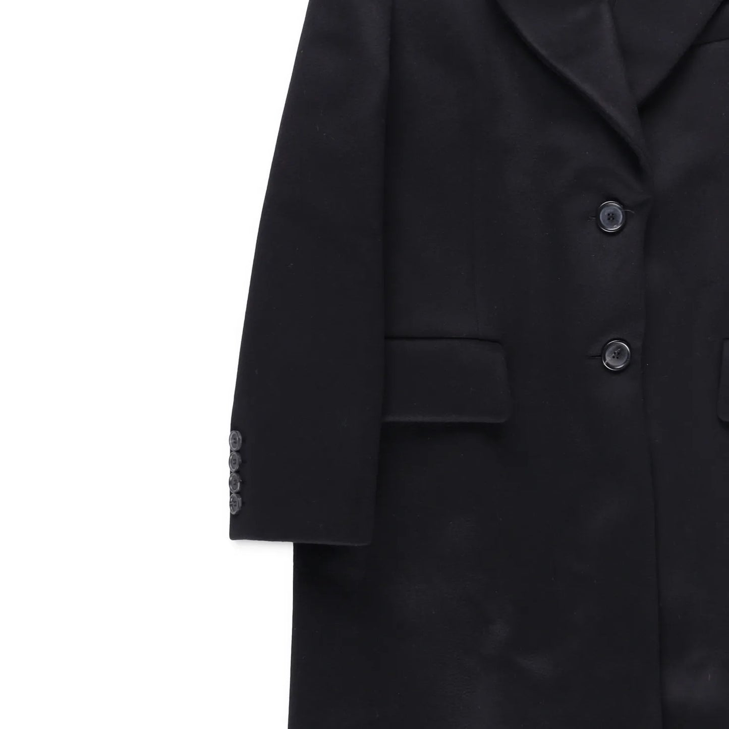 MIU MIU Men Velour Padded Soprabiti Overcoat Black Long Spread Collar 46 RRP4050 — View 2