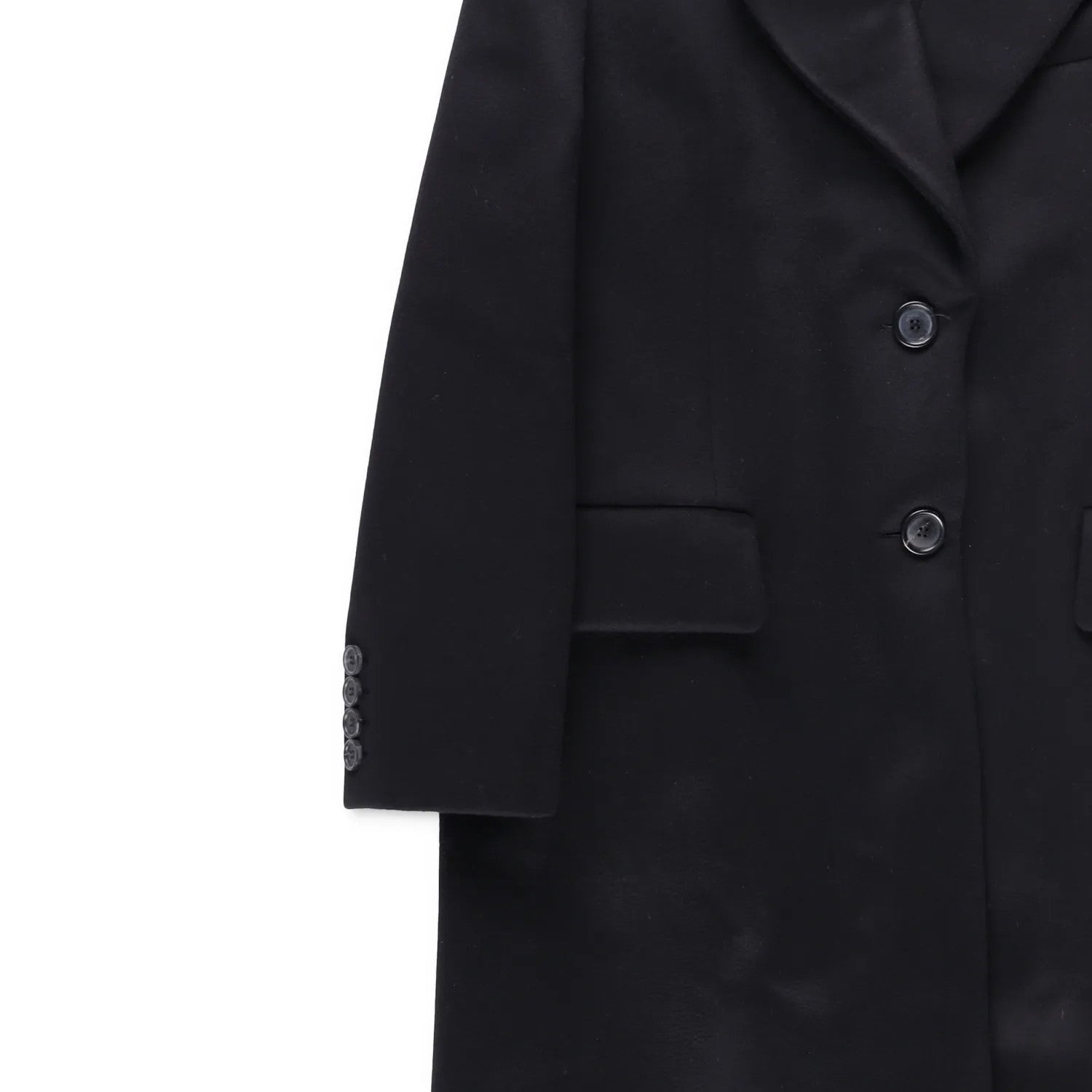 MIU MIU Men Velour Padded Soprabiti Overcoat Black Long Spread Collar 46 RRP4050 — View 2