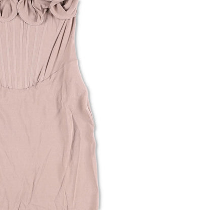 MAGDA BUTRYM Womens Dress Scoop Neck Sleveless Corset Rose Drape Midi 36 RRP1385 — View 3