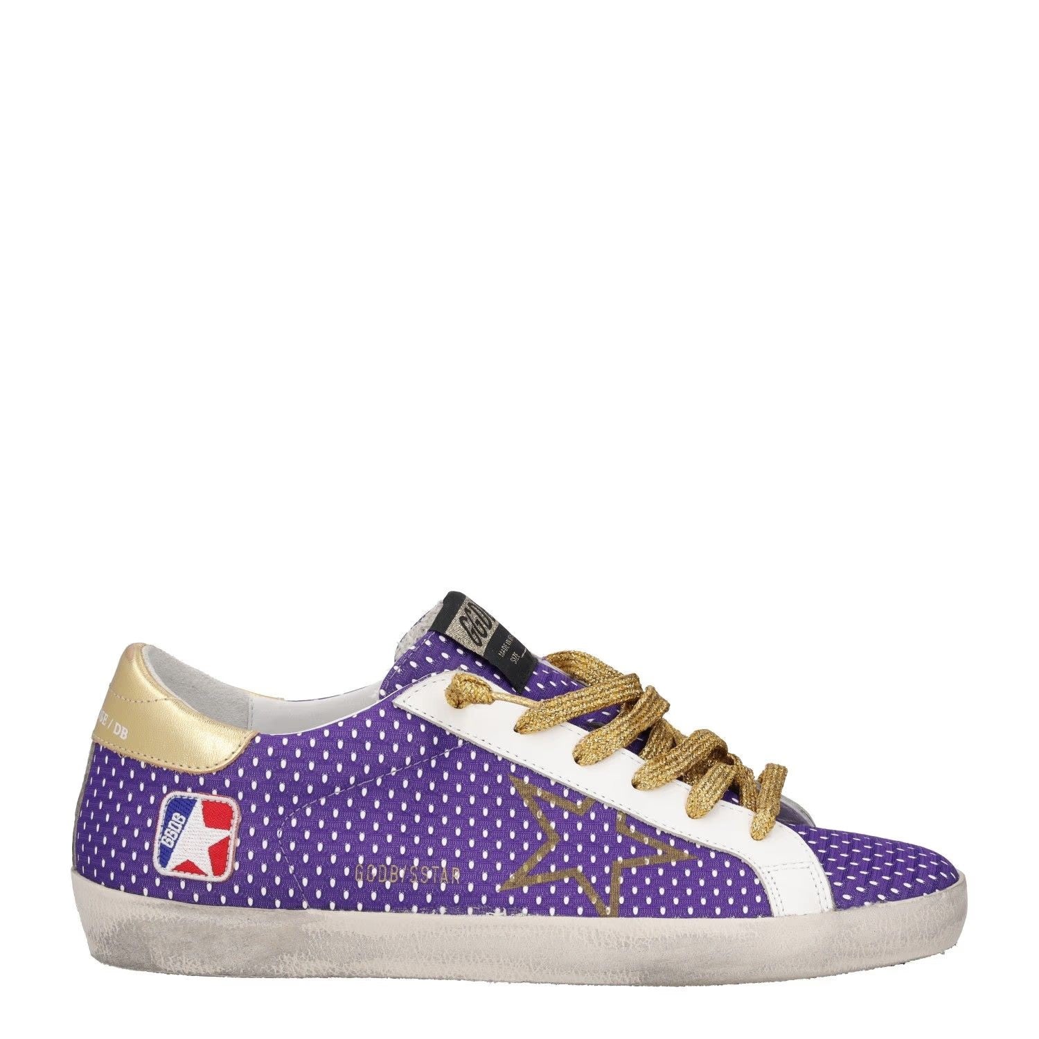 GOLDEN GOOSE Womens Trainers Purple Leather Low Top Lace Up UK 8 RRP 485