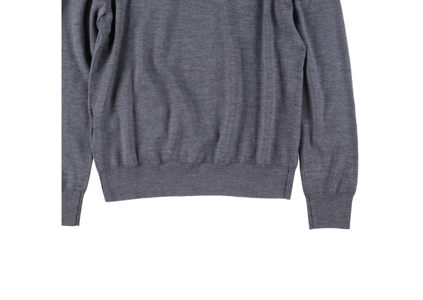 AARON ESH Mens Ruched Neck Crewneck Jumper Grey Long Sleeve Size 24 RRP 260 — View 10