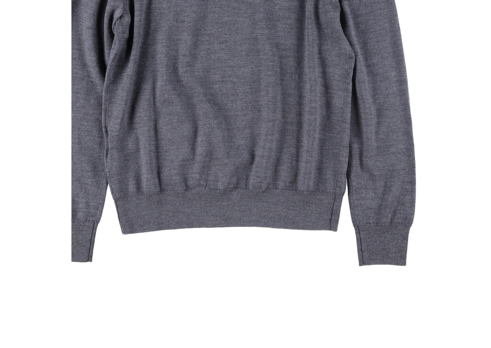 AARON ESH Mens Ruched Neck Crewneck Jumper Grey Long Sleeve Size 24 RRP 260 — View 10