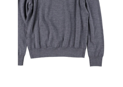 AARON ESH Mens Ruched Neck Crewneck Jumper Grey Long Sleeve Size 24 RRP 260 — View 10
