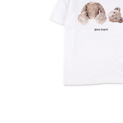 PALM ANGELS Mens T-Shirt White Cotton Teddy Graphic Print Size XS RRP 200 — View 3