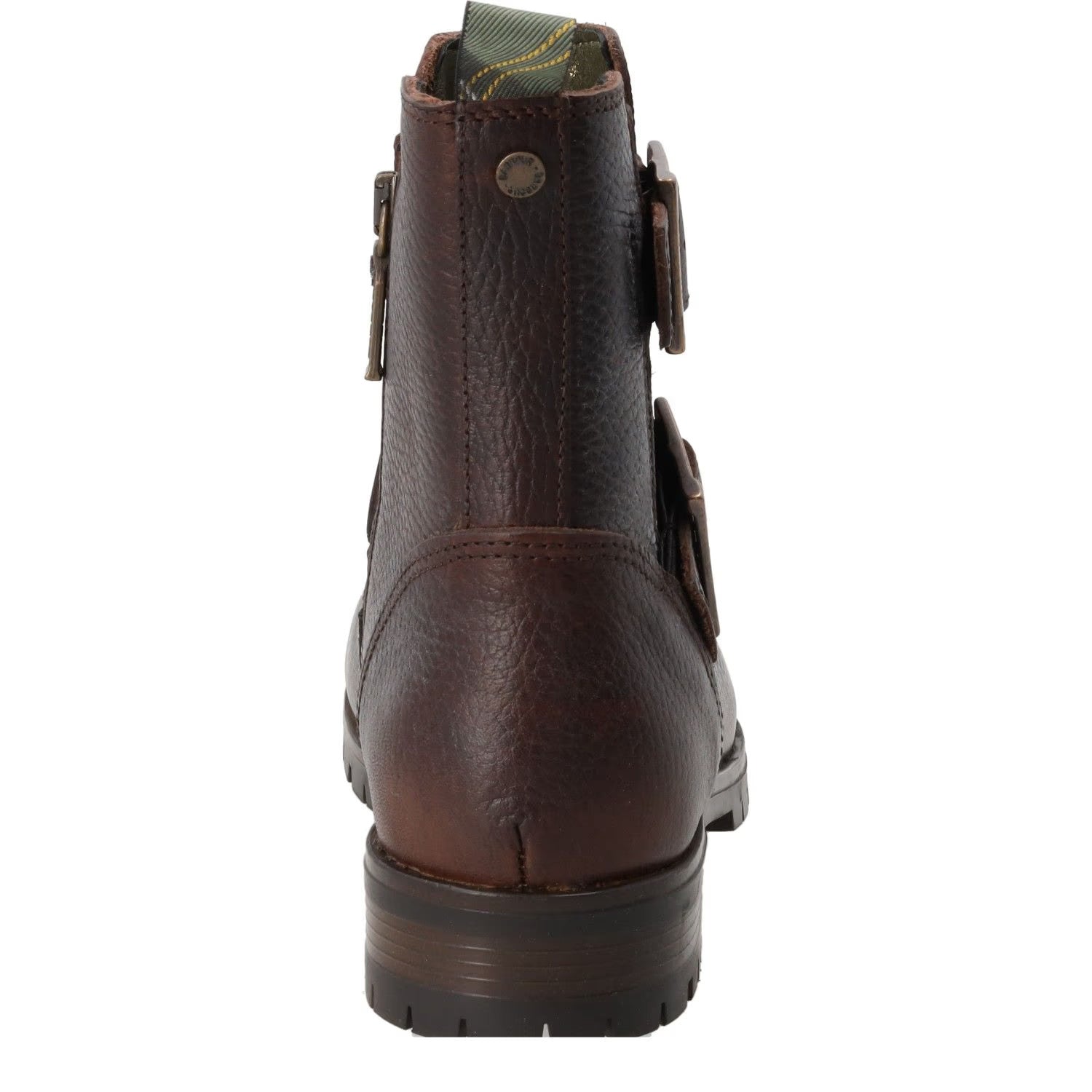 BARBOUR Womens Marina Ankle Boots Leather Brown Two Gold Buckles UK 3 RRP 140 — View 7
