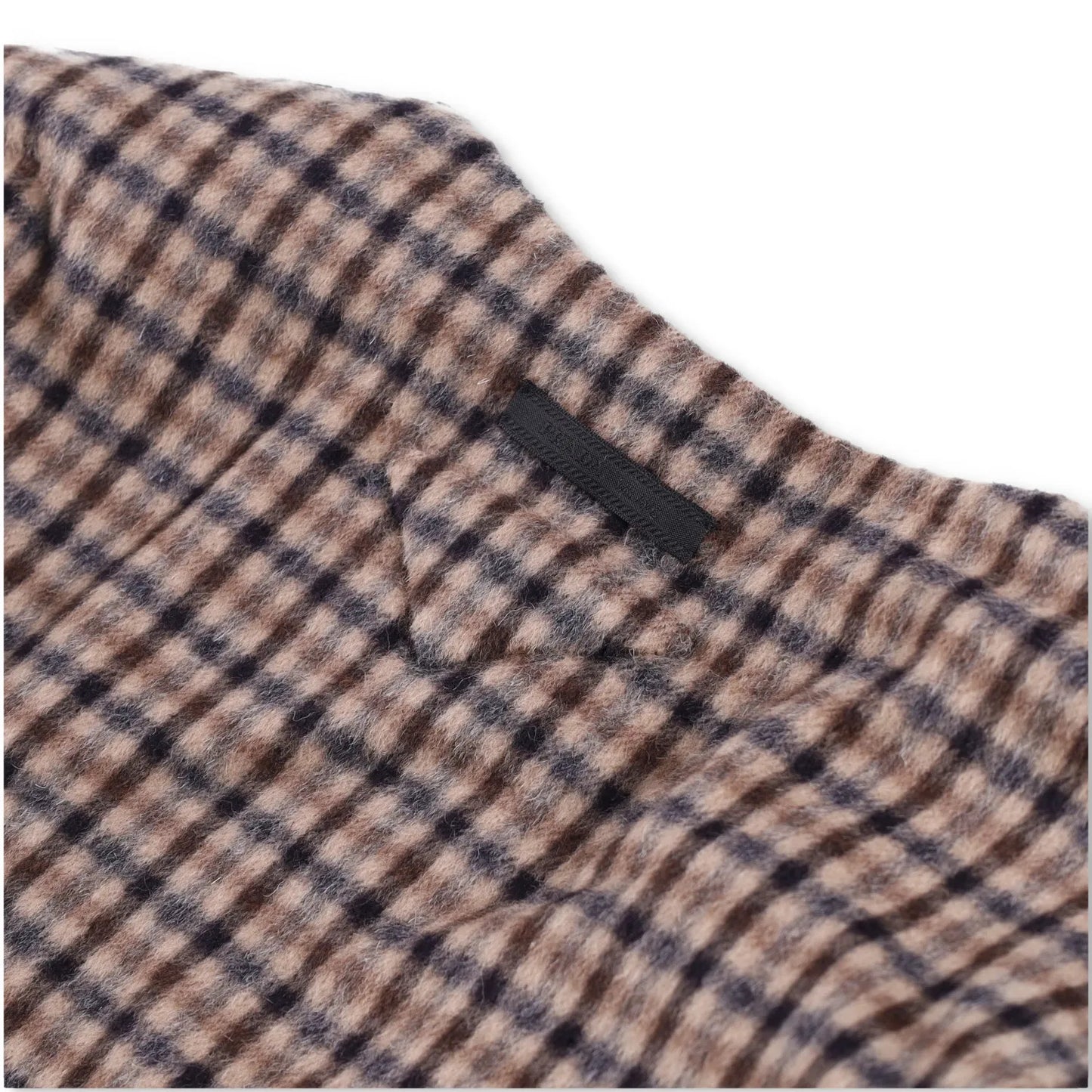PRADA Womens Blouse V-Neck Long Sleece Check Pattern Brown Size 40 RRP 2830 — View 6