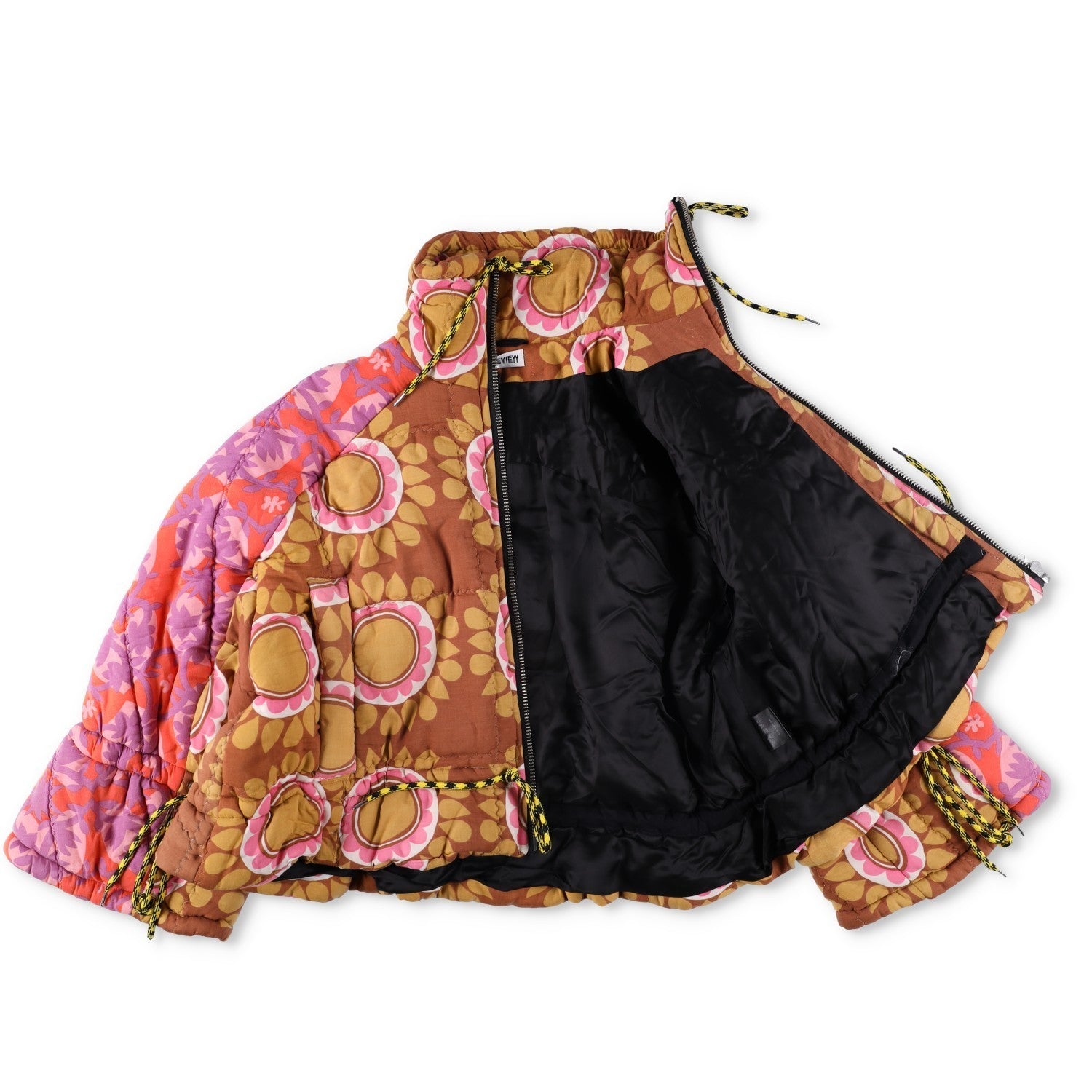 RAVE REVIEW Multicolour Liz Vintage Duvet Jacket Upcycled Cotton Size 36 RRP1750 — View 7