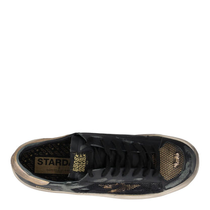 GOLDEN GOOSE Mens Trainers Black Gold White Leather Low Top Lace Up UK 10 RRP485 — View 7