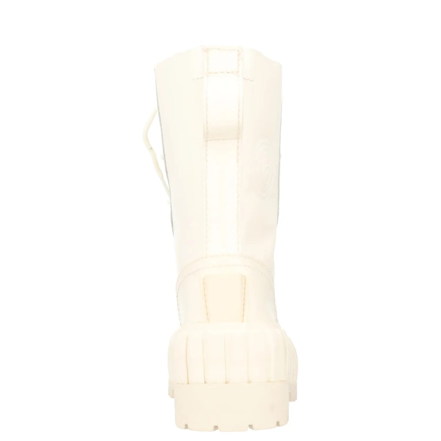 MM6 MARGIELA Womens Combat Boots White Leather Chunky Sole EU 37.5 RRP 375 — View 4