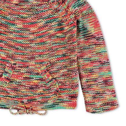 CHLOE Womens Knit Rainbow Kangaroo Pouch Pullover Jumper Multicoloured L RRP 730 — View 4