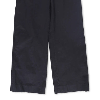 MATTEAU Womens Straight Twill Wide Leg Trousers Black Cotton Blend Size 3 RRP520 — View 4