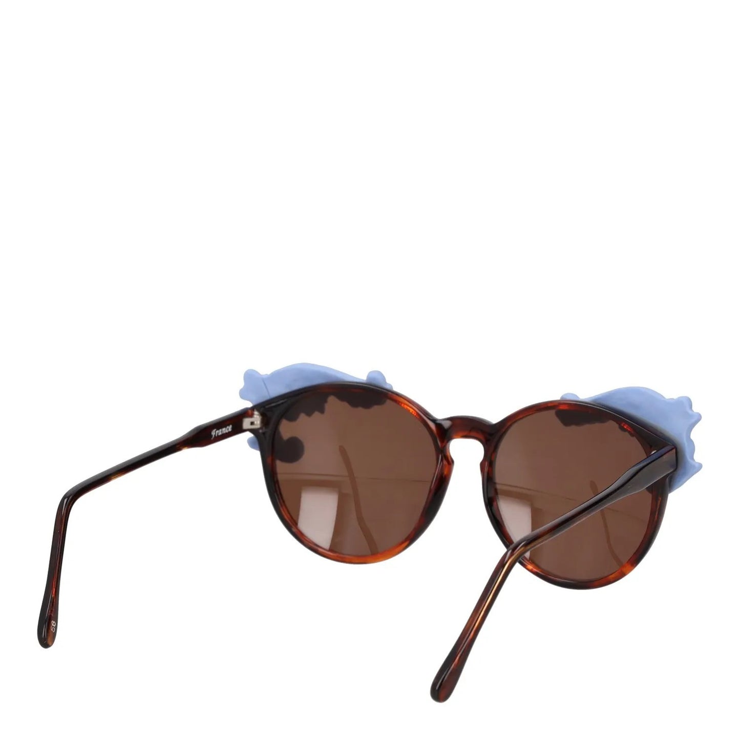 ALEXANDER MCQUEEN Womens Sunglasses Brown Lens Blue Acrylic One Size RRP 350 — View 5