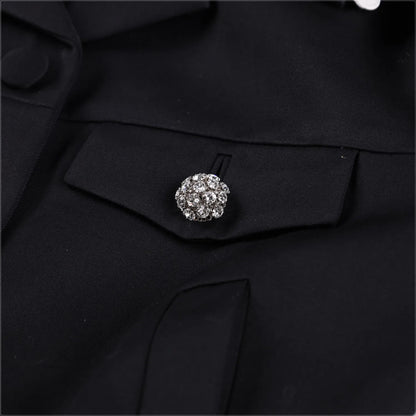 PRADA Womens Jacket Sports Collared Neck Long Sleeve Wide Lapel Black 40 RRP2638 — View 8