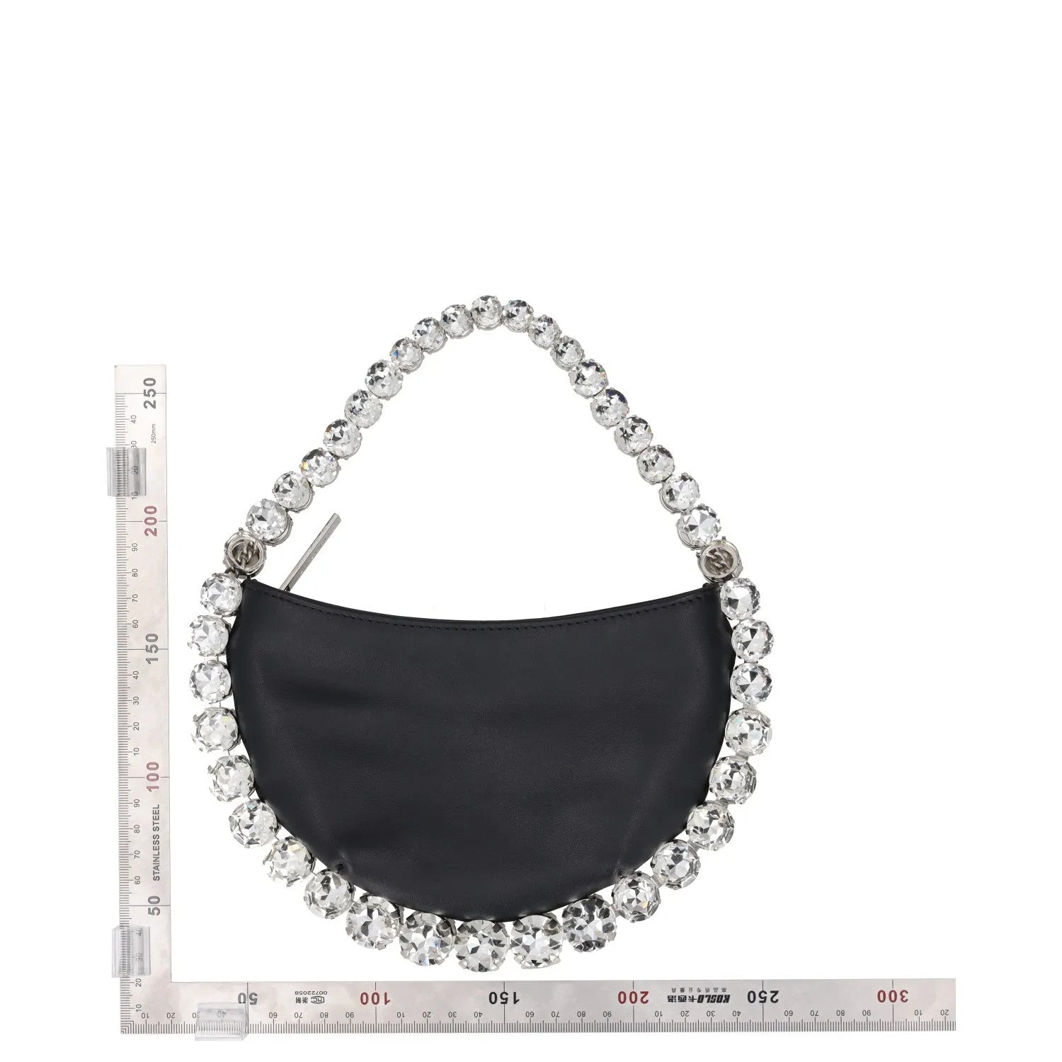 L'Alingi Womens Top Handle Bag Black Leather Silver Handle Size S RRP 800 — View 4