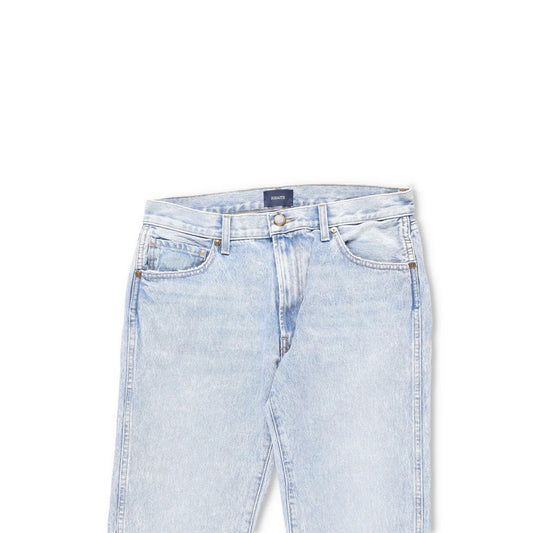 KHAITE Womens Straight Denim Jeans Light Wash Blue Button Comfort Size 28 RRP450 — View 2