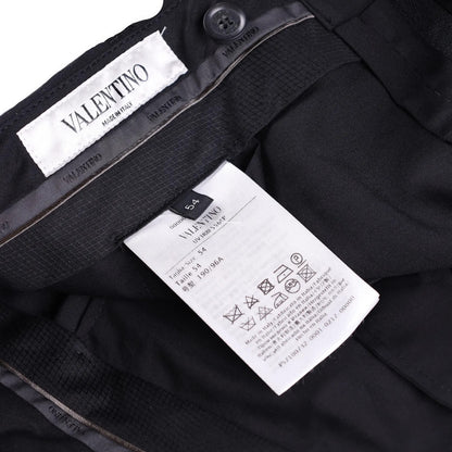 Valentino Mens Trousers Black Flat Front Zip Straight Leg Size 54 RRP 650 — View 8
