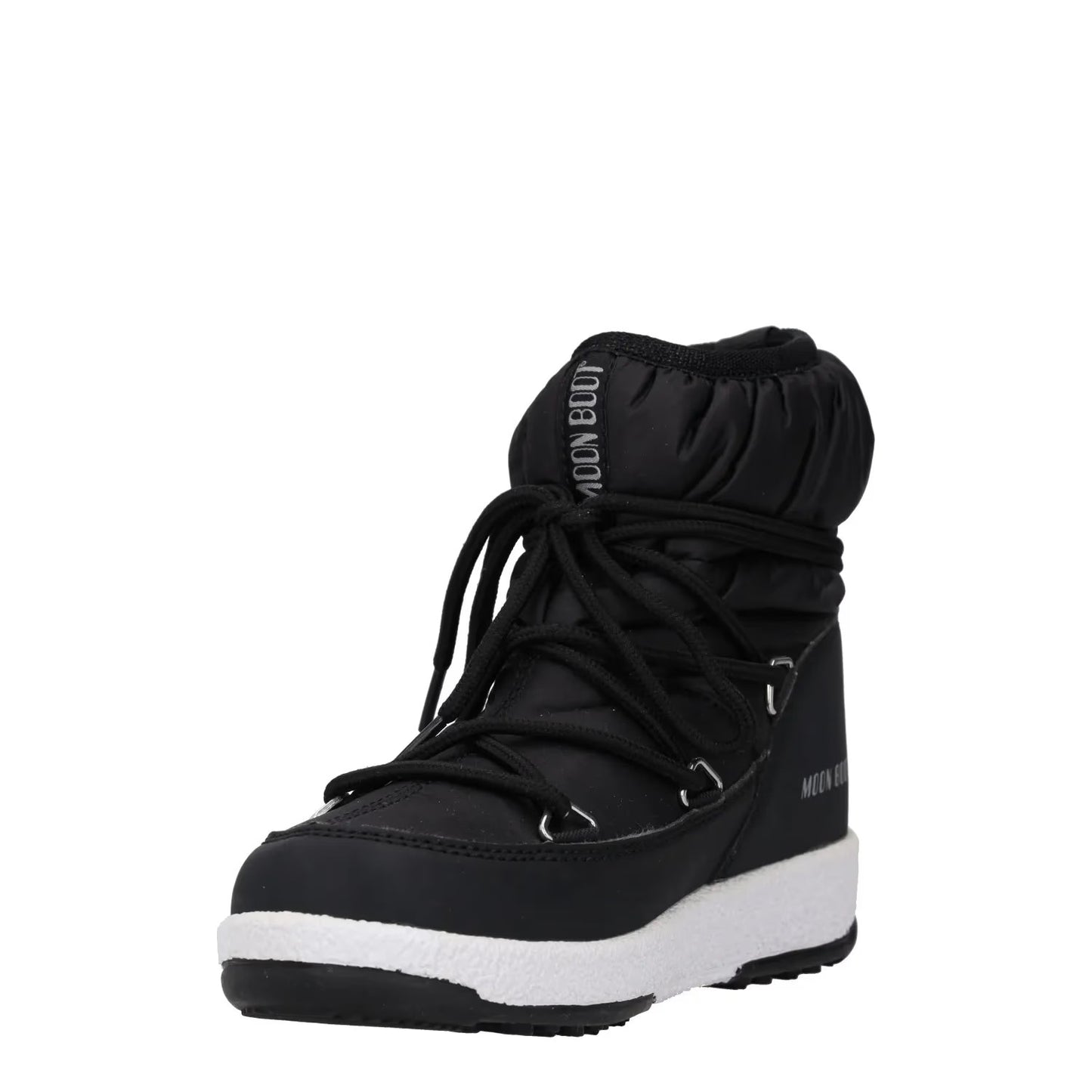 MOONBOOT Girls Snow Boots Black White Synthetic Lace Up UK 12.5 RRP 150 — View 3