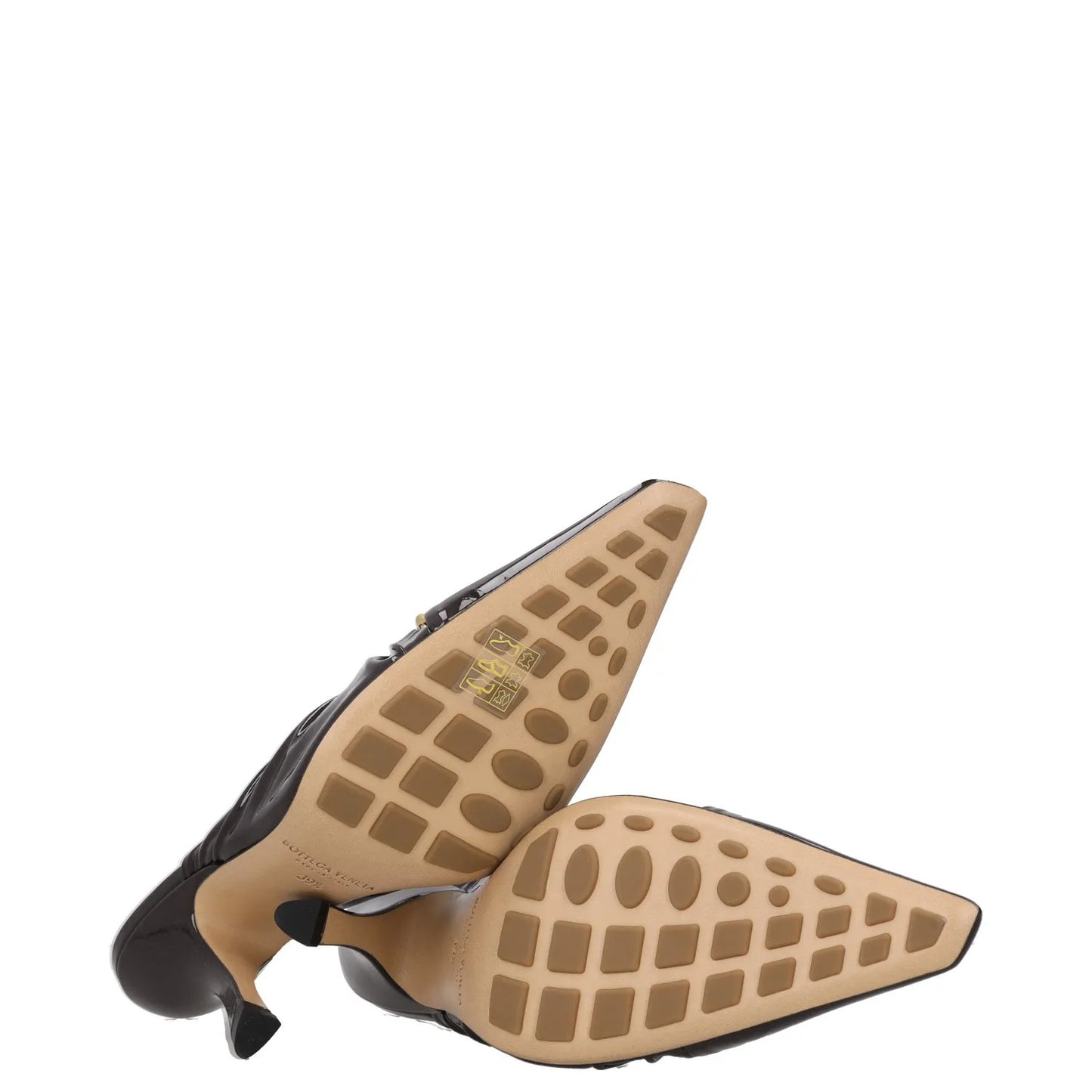 BOTTEGA VENETA Women High Heel Point Toe Mule Patent Leather Brown UK6.5 RRP1330 — View 8