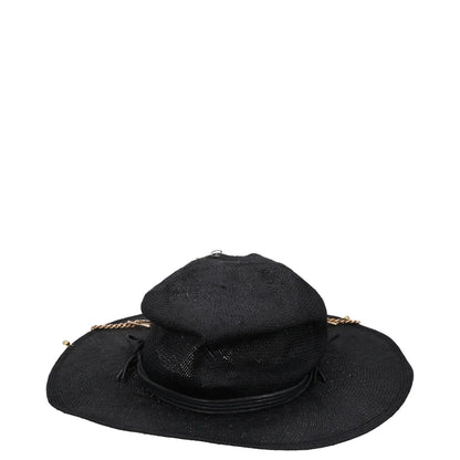 RUSLAN BAGINSKIY Womens Chain Strap Fedora Hat Black Chain Strap Size L RRP 363 — View 5