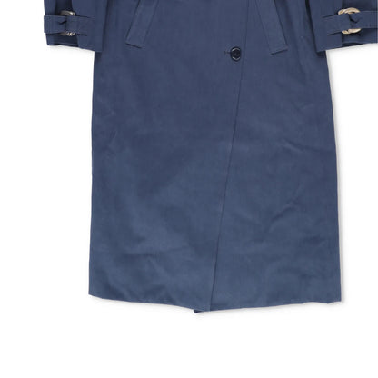 SINEAD O'DWYER Womens Trench Coat Cotton Drill Blue Wast Belt Long 12 RRP 2110 — View 5