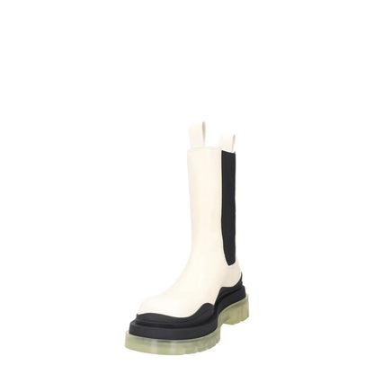 BOTTEGA VENETA Womens Bootie Pull On High Beige Black Leather UK 5 RRP 1080 — View 3