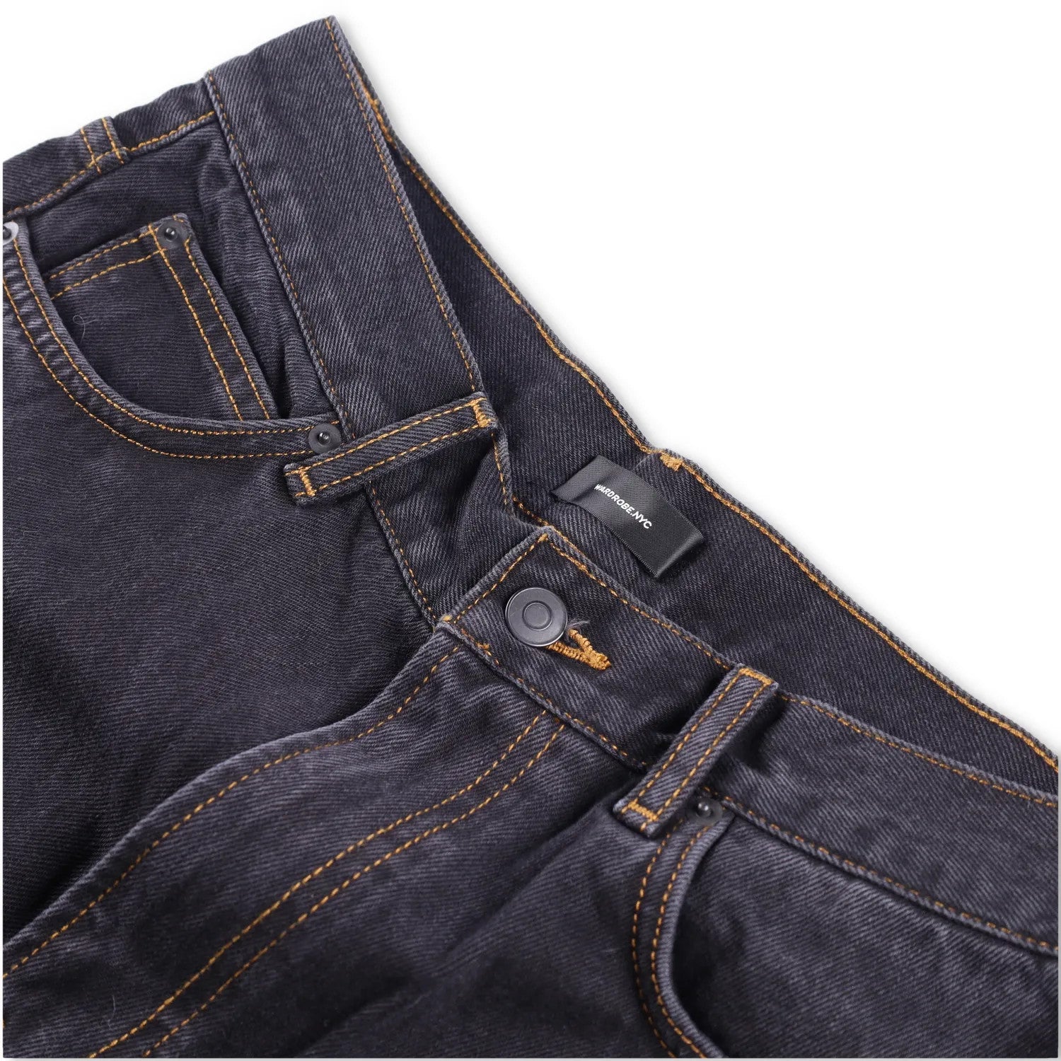 WARDROBE NYC Womens Low Rise Jean Wide-Leg Jeans Black 5 Pocket Size 28 RRP 285 — View 8