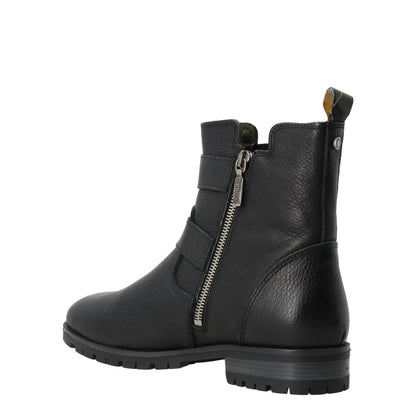 BARBOUR Womens Marina Ankle Boots Leather Black Two Silver Buckles UK 6 RRP 140 — View 6
