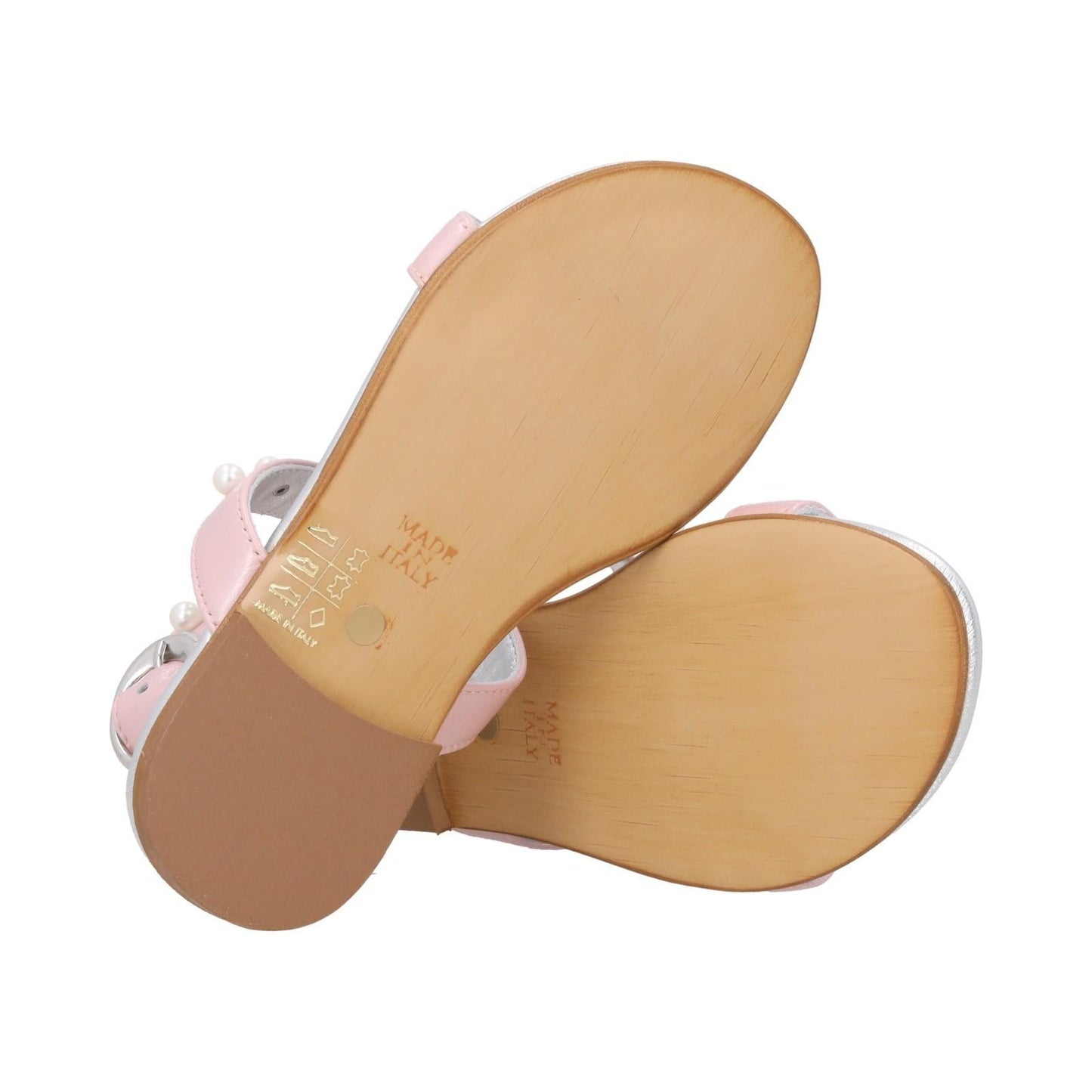 MONNA LISA Kids Sandals Pink Sandalo Con Perle Laminat Leather 28 RRP 205 — View 8