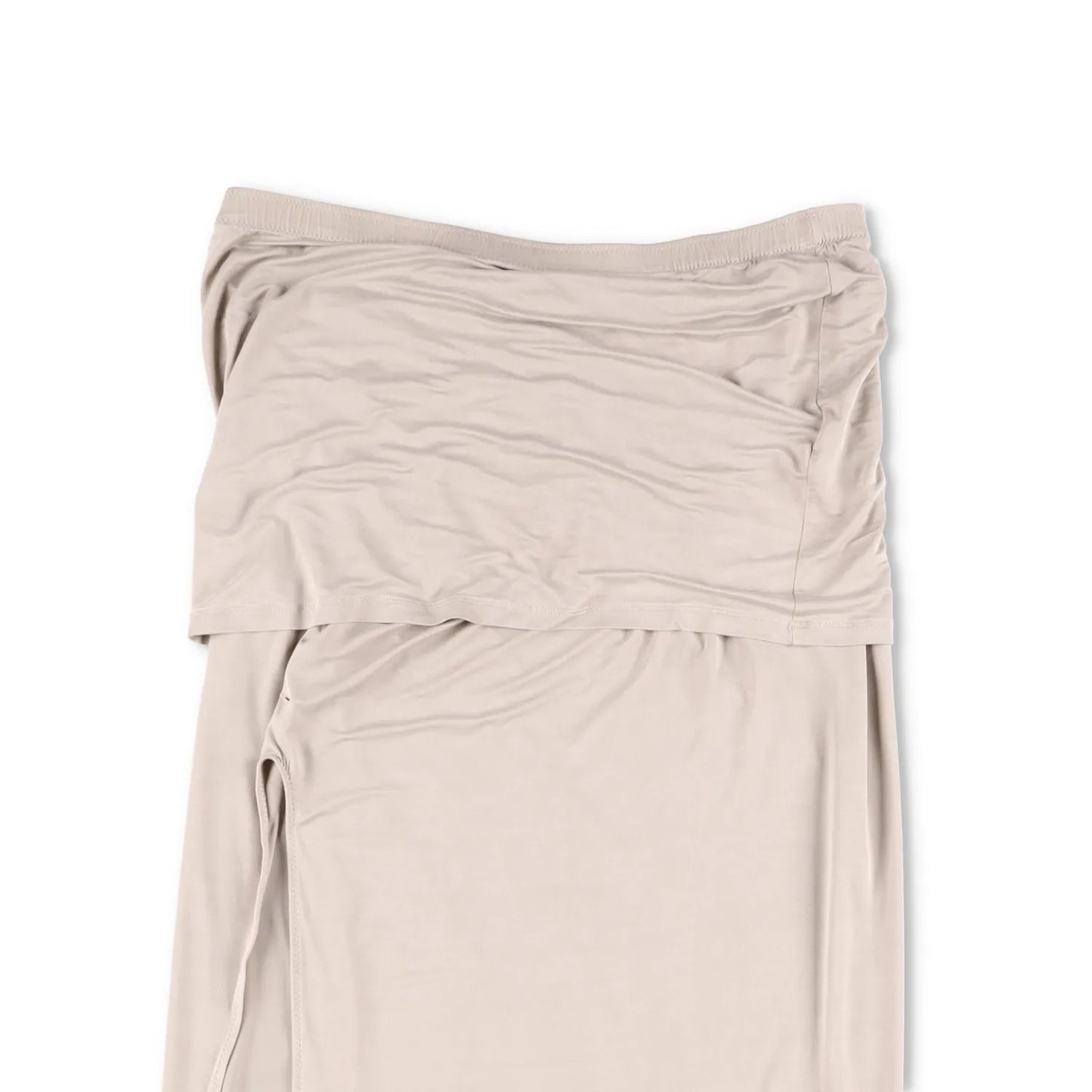 JACQUEMUS Womens Jupe Pareo Croissant Midi Skirt Slit A-Line Beige XXL RRP 520 — View 2