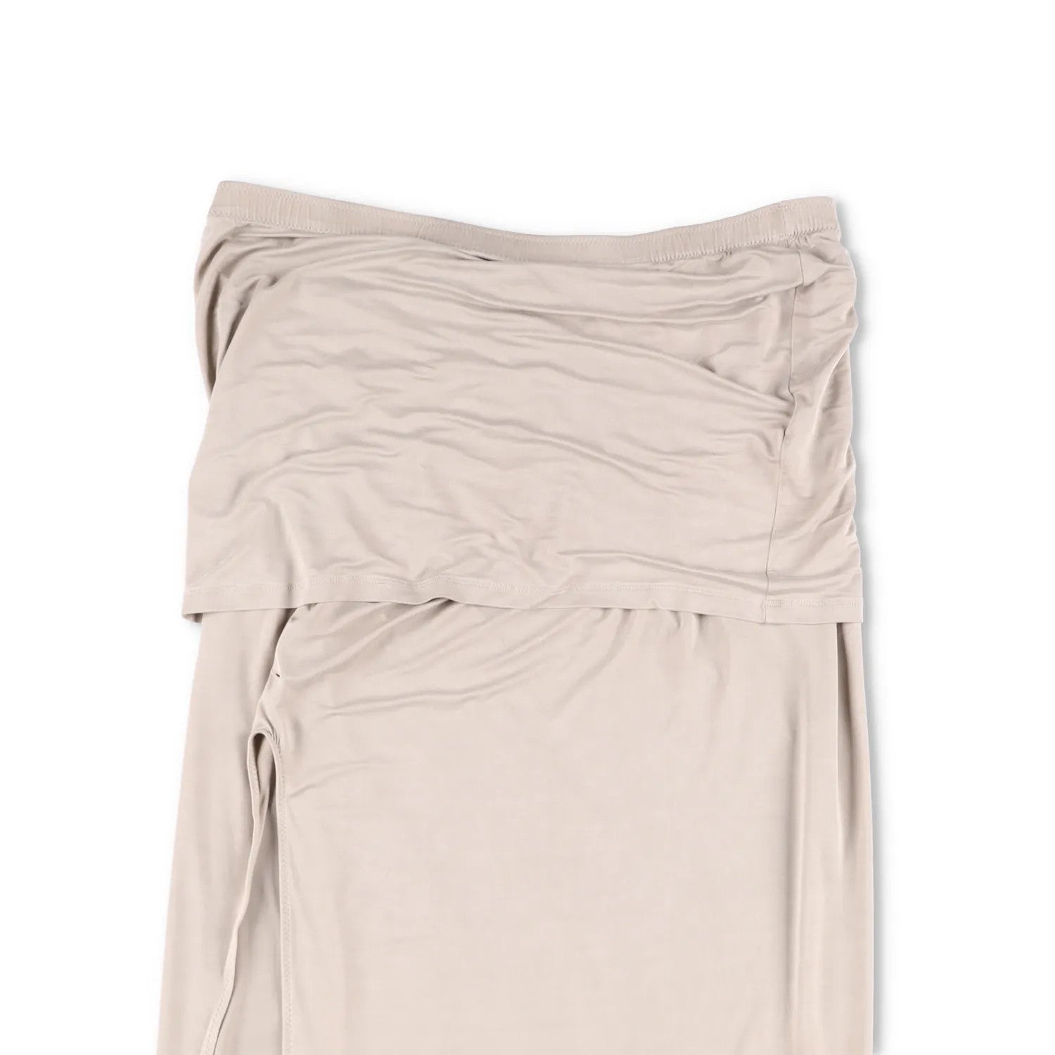 JACQUEMUS Womens Jupe Pareo Croissant Midi Skirt Slit A-Line Beige XXL RRP 520 — View 2