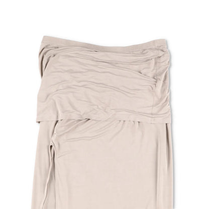 JACQUEMUS Womens Jupe Pareo Croissant Midi Skirt Slit A-Line Beige XXL RRP 520 — View 2