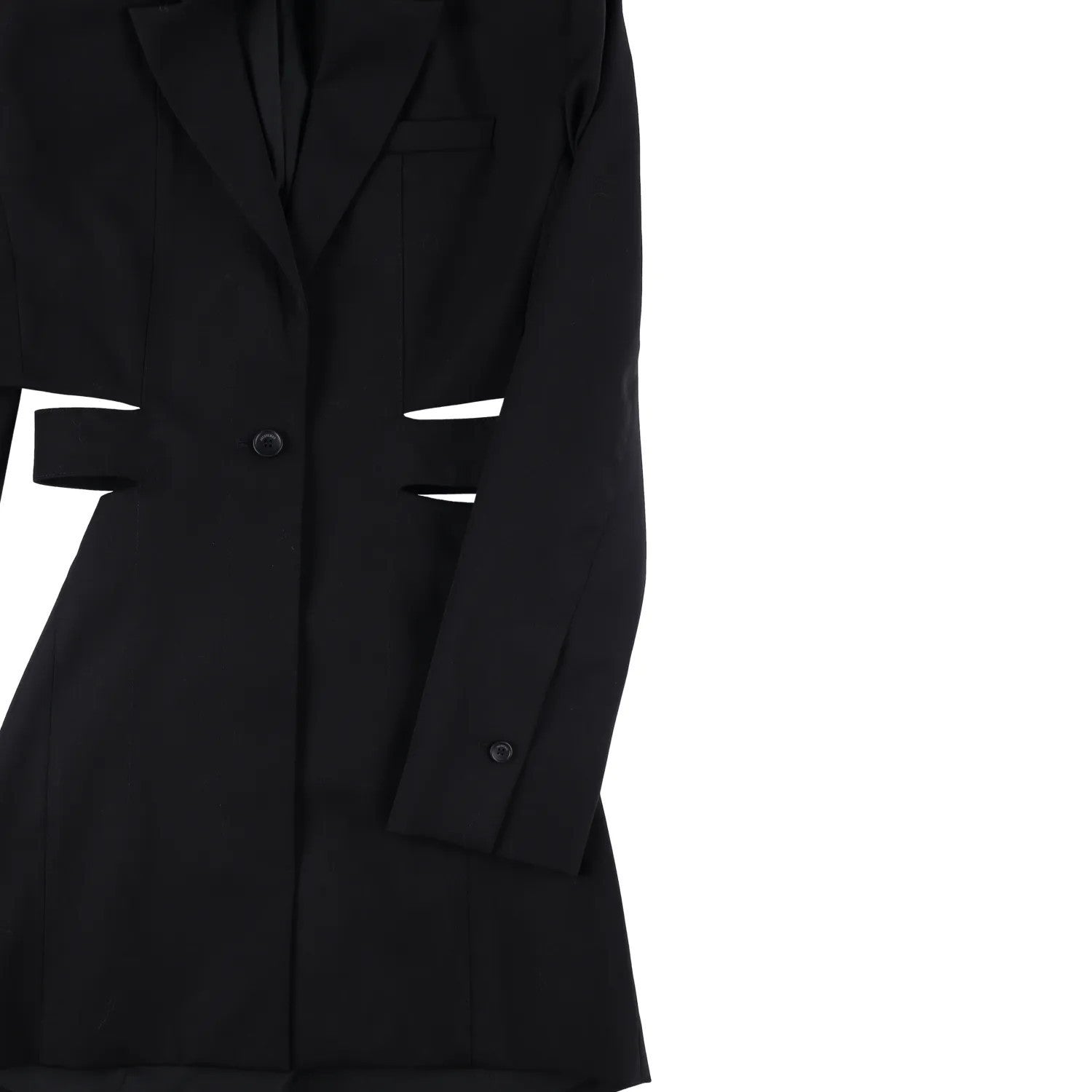 JACQUEMUS Womens La Robe Bari Long Sleeve Side Mini Dress Black 38 RRP 830 — View 5