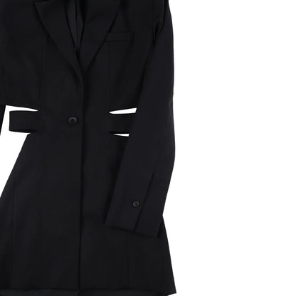 JACQUEMUS Womens La Robe Bari Long Sleeve Side Mini Dress Black 38 RRP 830 — View 5