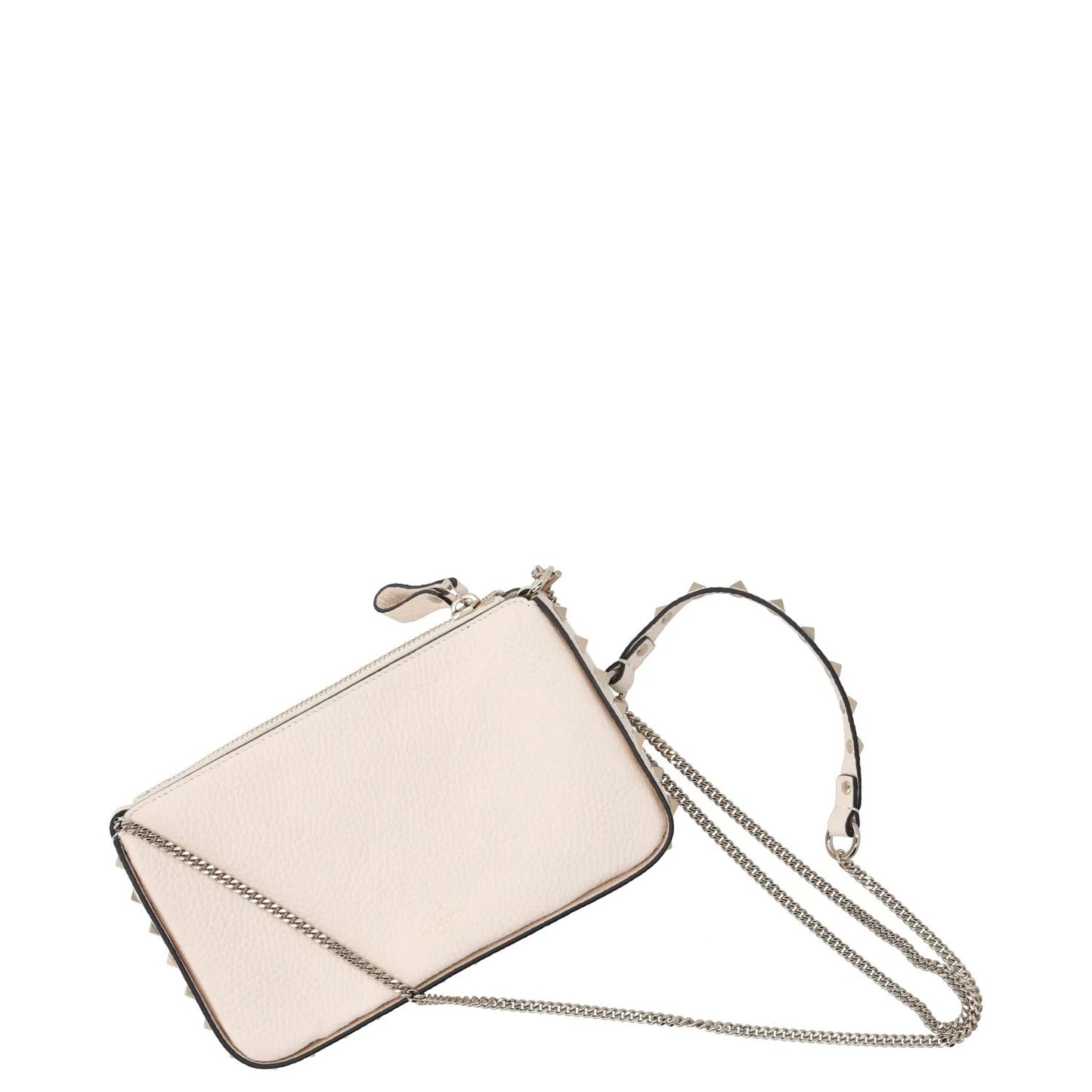VALENTINO Womens Handbag Cream Leather Textured Studded Size S RRP 950 — View 2